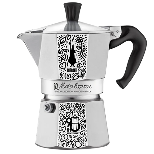 Bialetti X Mr Doodle’s limited edition Moka Express 3 cup