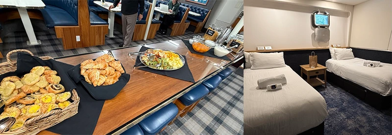 客室にはシャワー・トイレが完備