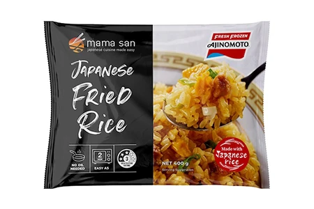 炒飯 Japanese Fried Rice
電子レンジで温めるだけで、食べたいときにすぐ楽しめる本格炒飯。香ばしさとコクのあるしっかりとした味付けが特長です。手軽に満足感のある一皿が完成します。冷凍とは思えない仕上がりです!